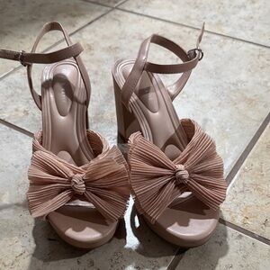 Kelly & Katie Blush Heels with Bow Detail